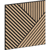 Mexen Linea 25 panou de perete acustic 60 x 60 cm (4 buc.), fetru 9 mm, furnir tehnic, Stejar Înălbit - S110-60607-25-040