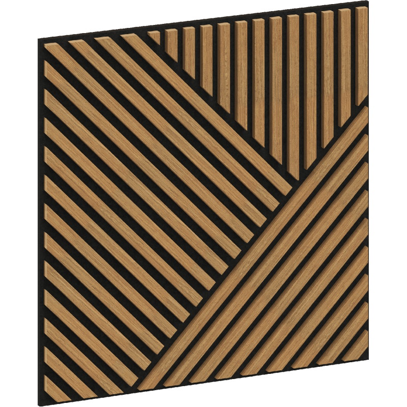 Mexen Linea 25 60 x 60 cm akusztikai falpanel (4 darab), 9 mm filc, technikai furnér, Classic tölgy - S110-60607-25-041