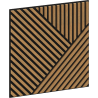 Mexen Linea 25 60 x 60 cm akusztikai falpanel (4 darab), 9 mm filc, technikai furnér, Classic tölgy - S110-60607-25-041