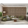 Mexen Linea 25 akusztaikus fali panel 60 x 60 cm (4db), 9 mm filc, technikai furnér, Fehérített Tölgy - S110-60607-25-040