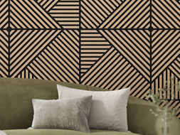 Mexen Linea 25 panou de perete acustic 60 x 60 cm (4 buc.), fetru 9 mm, furnir tehnic, Stejar Înălbit - S110-60607-25-040