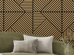 Mexen Linea 25 60 x 60 cm akusztikai falpanel (4 darab), 9 mm filc, technikai furnér, Classic tölgy - S110-60607-25-041