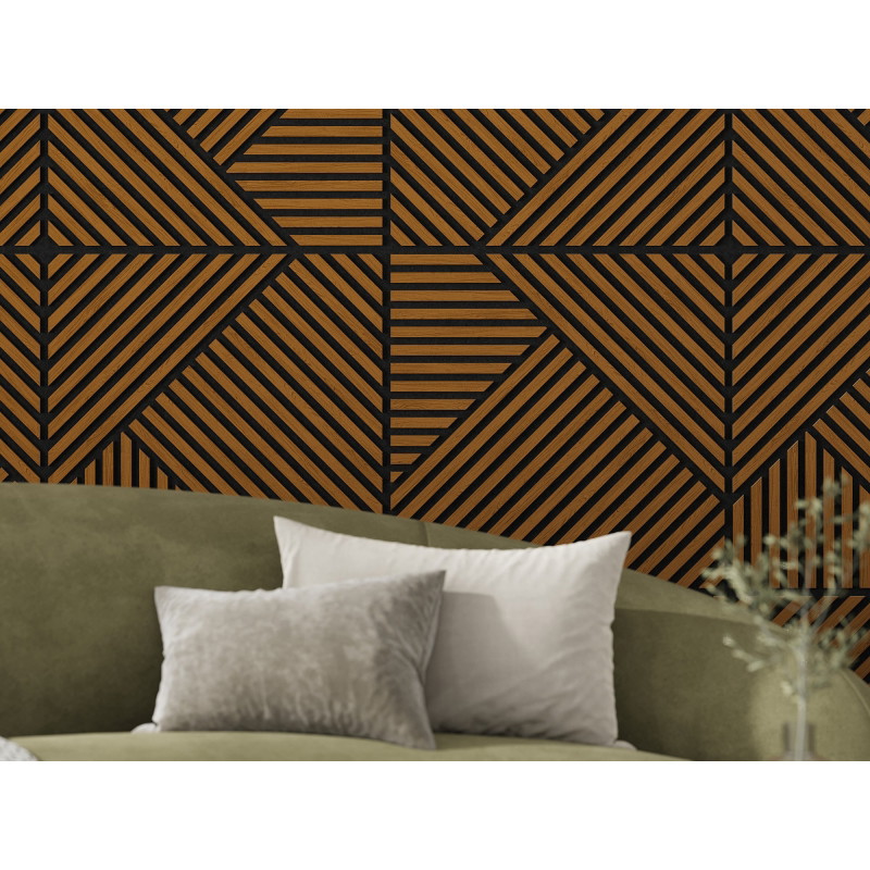 Mexen Linea 25 panou de perete acustic 60 x 60 cm (4 buc.), fetru 9 mm, furnir tehnic, Stejar Natural - S110-60607-25-042