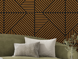 Mexen Linea 25 akusztiikus fali panel 60 x 60 cm (4 db), filc 9 mm, technikai furnér, Természetes Tölgy - S110-60607-25-042