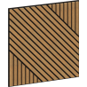 Mexen Linea 26 Akusztikus falpanel 60 x 60 cm (4 db), filc 9 mm, műszaki furnér, Classic Tölgy - S110-60607-26-041