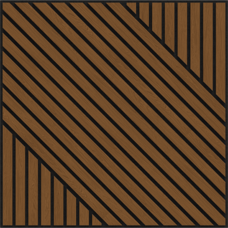 Mexen Linea 26 akusztikus falpanel 60 x 60 cm (4 db), 9 mm filc, technikai furnér, Natúr Tölgy - S110-60607-26-042