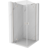 Mexen Mist-H Duo cabină de duș cu ușă rabatabilă 70 x 70 cm, transparent, nichel periat - 8A5-070L-070P-97-00
