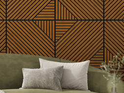 Mexen Linea 26 panou de perete acustic 60 x 60 cm (4 buc.), fetru 9 mm, furnir tehnic, Stejar Natural - S110-60607-26-042