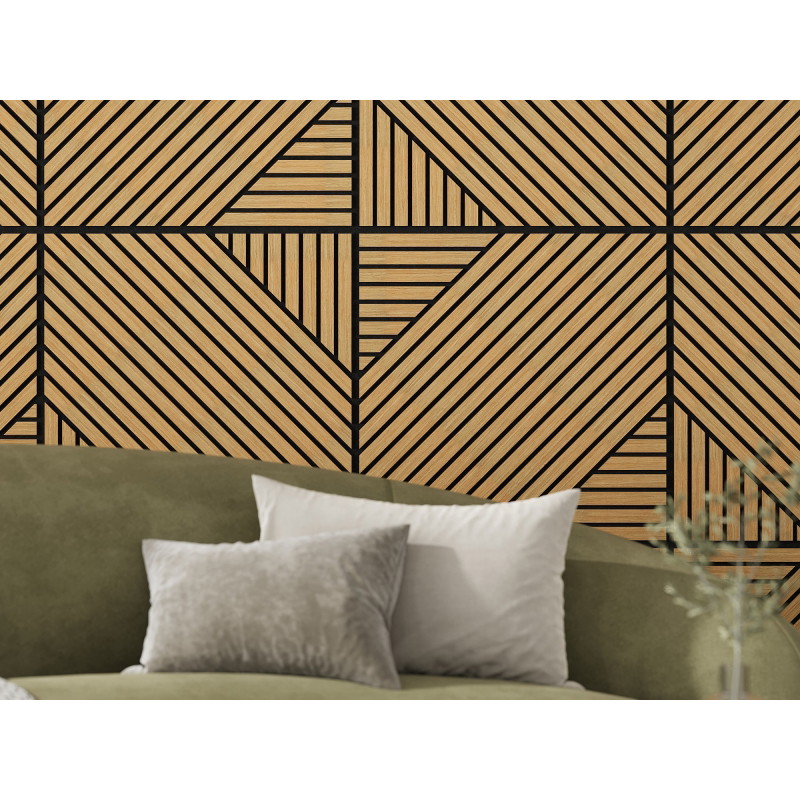 Mexen Linea 26 panou de perete acustic 60 x 60 cm (4buc.), fetru 9 mm, furnir tehnic, Stejar Classic - S110-60607-26-041
