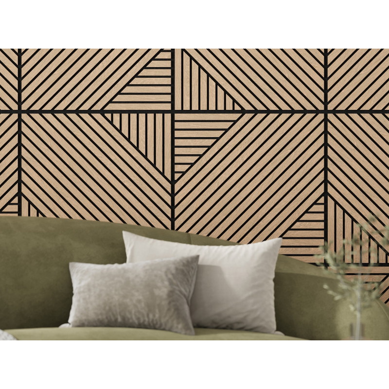 Mexen Linea 26 panou de perete acustic 60 x 60 cm (4buc.), fetru 9 mm, furnir tehnic, Stejar Alb - S110-60607-26-040
