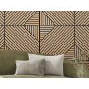Mexen Linea 26 akusztikus falpanel 60 x 60 cm (4db), 9 mm filc, technikai furnér, fehérített tölgy - S110-60607-26-040