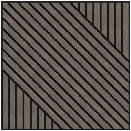 Mexen Linea 26 akusztikus fali panel 60 x 60 cm (4db), filc 9 mm, technikai furnér, Szürke Tölgy - S110-60607-26-043