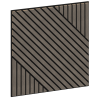 Mexen Linea 26 akusztikus fali panel 60 x 60 cm (4db), filc 9 mm, technikai furnér, Szürke Tölgy - S110-60607-26-043