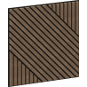 Mexen Linea 26 akusztikus falpanel 60 x 60 cm (4 db), 9 mm filc, műszaki furnér, Sötét Dió - S110-60607-26-044