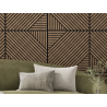 Mexen Linea 26 akusztikus falpanel 60 x 60 cm (4 db), 9 mm filc, műszaki furnér, Sötét Dió - S110-60607-26-044