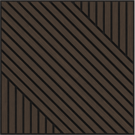 Mexen Linea 26 Akusztikus fali panel 60 x 60 cm (4 db), 9 mm filc, technikai furnér, Mocca Tölgy - S110-60607-26-045