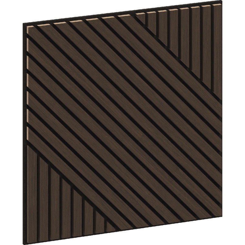 Mexen Linea 26 Akusztikus fali panel 60 x 60 cm (4 db), 9 mm filc, technikai furnér, Mocca Tölgy - S110-60607-26-045