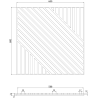 Mexen Linea 26 panou de perete acustic 60 x 60 cm (4 buc.), fetru 9 mm, furnir tehnic, Stejar Mocca - S110-60607-26-045