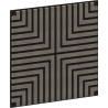 Mexen Linea 02 Akusztikus fali panel 60 x 60 cm (4 db), filc 9 mm, technikai furnér, Szürke Tölgy - S110-60607-02-043