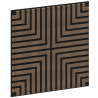 Mexen Linea 02 panou de perete acustic 60 x 60 cm (4 buc.), fetru 9 mm, furnir tehnic, Nuc Închis - S110-60607-02-044