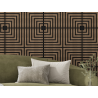 Mexen Linea 02 akusztikus fali panel 60 x 60 cm (4 db), 9 mm filc, technikai furnér, Sötét Dió - S110-60607-02-044