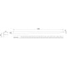 Mexen Line-B plintă descendentă podea 120 cm dreapta, gri pistol periat - 186601120R