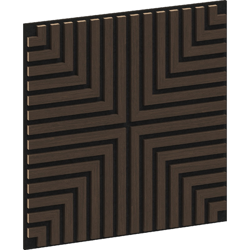 Mexen Linea 02 panou de perete acustic 60 x 60 cm (4 buc.), fetru 9 mm, furnir tehnic, Stejar Mocca - S110-60607-02-045