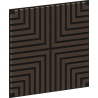 Mexen Linea 02 panou de perete acustic 60 x 60 cm (4 buc.), fetru 9 mm, furnir tehnic, Stejar Mocca - S110-60607-02-045