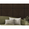 Mexen Linea 02 akusztius fali panel 60 x 60 cm (4db), 9 mm filc, műszaki furnér, Mokka Tölgy - S110-60607-02-045