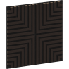 Mexen Linea 02 panou de perete acustic 60 x 60 cm (4 buc.), pâslă 9 mm, furnir tehnic, Stejar Negru - S110-60607-02-046
