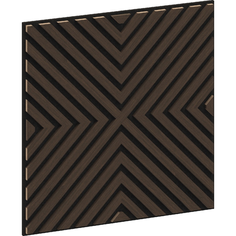 Mexen Linea 01 panou de perete acustic 60 x 60 cm (4 buc.), fetru de 9 mm, furnir tehnic, Stejar Mocca - S110-60607-01-045