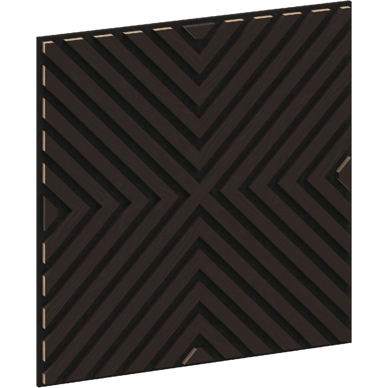 Mexen Linea 01 panou de perete acustic 60 x 60 cm (4 buc), fetru 9 mm, furnir tehnic, Stejar Negru - S110-60607-01-046