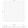 Mexen Linea 01 panou de perete acustic 60 x 60 cm (4 buc), fetru 9 mm, furnir tehnic, Stejar Negru - S110-60607-01-046