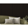 Mexen Linea 01 Akusztikus fali panel 60 x 60 cm (4 db), 9 mm filc, technikai furnér, Fekete Tölgy - S110-60607-01-046