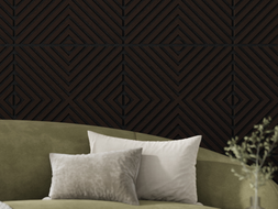 Mexen Linea 01 Akusztikus fali panel 60 x 60 cm (4 db), 9 mm filc, technikai furnér, Fekete Tölgy - S110-60607-01-046