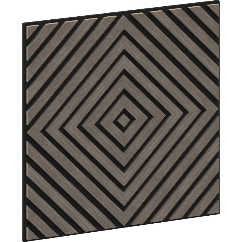 Mexen Linea 03 panou de perete acustic 60 x 60 cm (4 buc.), fetru 9 mm, furnir tehnic, Stejar Gri - S110-60607-03-043