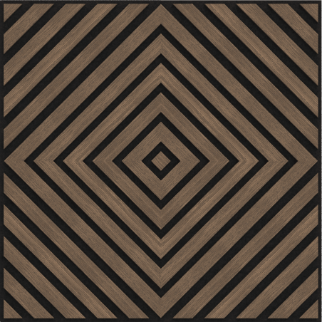 Mexen Linea 03 akusztikus falpanel 60 x 60 cm (4 db), 9 mm filc, műszaki furnér, Sötét Dió - S110-60607-03-044