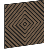 Mexen Linea 03 akusztikus falpanel 60 x 60 cm (4 db), 9 mm filc, műszaki furnér, Sötét Dió - S110-60607-03-044