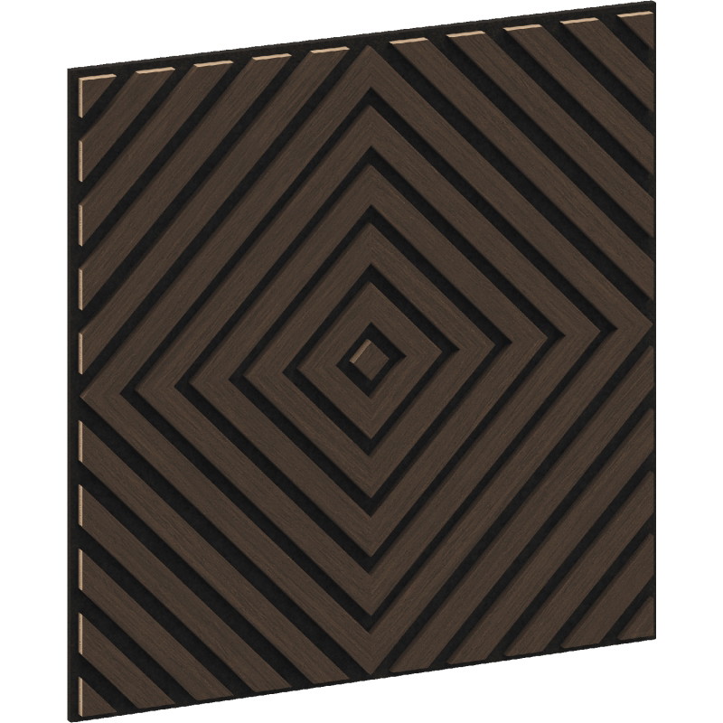 Mexen Linea 03 panou de perete acustic 60 x 60 cm (4 buc.), pâslă 9 mm, furnir tehnic, Stejar Mocca - S110-60607-03-045