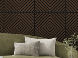 Mexen Linea 03 Akusztikus fali panel 60 x 60 cm (4db), 9 mm filc, technikai furnér, Mokka Tölgy - S110-60607-03-045