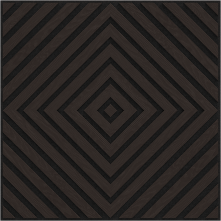 Mexen Linea 03 akusztikus fali panel 60 x 60 cm (4db), 9 mm filc, technológiai furnér, Fekete Tölgy - S110-60607-03-046