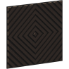 Mexen Linea 03 akusztikus fali panel 60 x 60 cm (4db), 9 mm filc, technológiai furnér, Fekete Tölgy - S110-60607-03-046