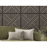 Mexen Linea 05 akusztikus fali panel 60 x 60 cm (4 db), filc 9 mm, technikai furnér, Szürke Tölgy - S110-60607-05-043