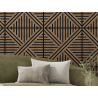 Mexen Linea 05 akusztikus fali panel 60 x 60 cm (4db), 9 mm filc, műszaki furnér, Sötét Dió - S110-60607-05-044