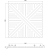 Mexen Linea 05 akusztikus fali panel 60 x 60 cm (4db), 9 mm filc, műszaki furnér, Sötét Dió - S110-60607-05-044