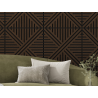 Mexen Linea 05 panou de perete acustic 60 x 60 cm (4 buc.), fetru 9 mm, furnir tehnic, Stejar Mocca - S110-60607-05-045