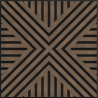Mexen Linea 06 panou de perete acustic 60 x 60 cm (4 buc.), fetru 9 mm, furnir tehnic, Nuc Închis - S110-60607-06-044