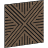 Mexen Linea 06 Akusztikus fali panel 60 x 60 cm (4db), filc 9 mm, technikai furnér, Sötét Dió - S110-60607-06-044