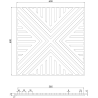 Mexen Linea 06 Akusztikus fali panel 60 x 60 cm (4db), filc 9 mm, technikai furnér, Sötét Dió - S110-60607-06-044