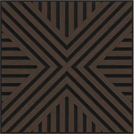 Mexen Linea 06 panou de perete acustic 60 x 60 cm (4 buc.), fetru 9 mm, furnir tehnic, Stejar Mocca - S110-60607-06-045